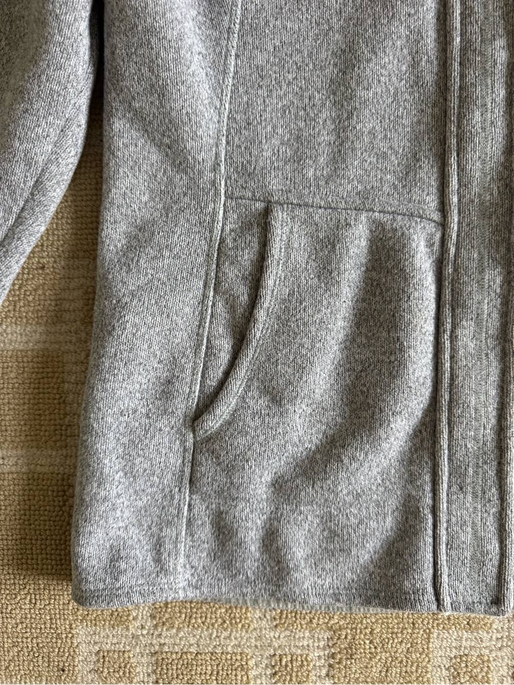 The North Face Sherpa Lined Hooded Fleece Jacket Outdoor Heather Gray Medium - Picture 13 of 17